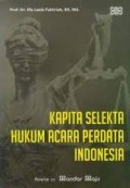 Kapita Selekta Hukum Acara Perdata Indonesia
