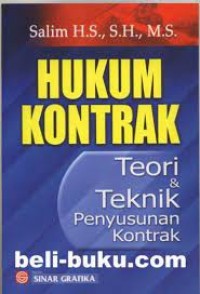 Hukum  Kontrak : Teori dan Teknik Penyusunan Kontrak