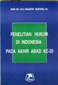 Penelitian hukum di Indonesia pada akhir abad ke-20