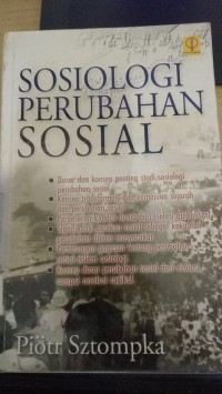 Sosiologi Perubahan Sosial
