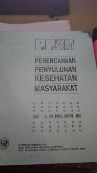Perencanaan Penyuluhan Kesehatan Masyarakat